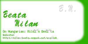 beata milan business card